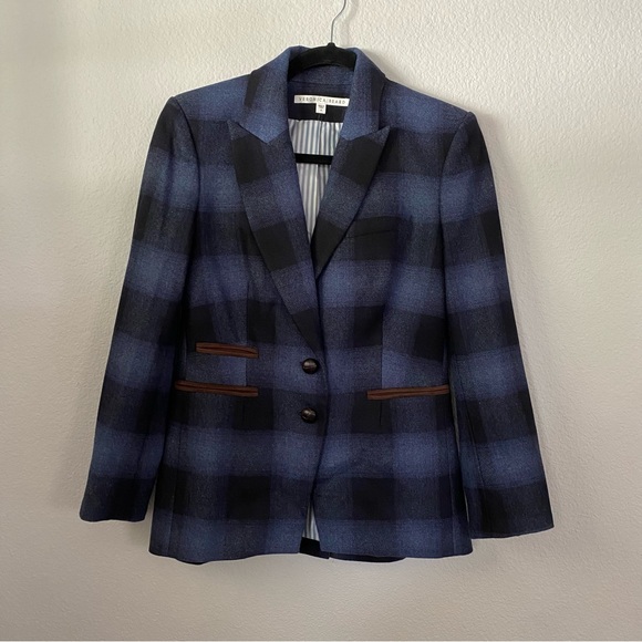 Veronica Beard #15A Hudson Plaid Dickey Blazer Jacket SZ 4 - Picture 14 of 14